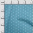 thumbnail image 2 of oneOone Rayon Turquoise Blue Fabric Retro Minimal Iron Sewing Material Print Fabric By The Yard 56 Inch Wide, 2 of 5