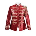 thumbnail image 1 of Pisexur Mens Suit Jacket Men's Court Style Solid Color Sequin Performance Suit Breasted Suit Jacket Mens Blazer Jacket Blazer for Men Sports Coat for Men, 1 of 8