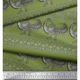 thumbnail image 2 of Soimoi Velvet Fabric Floral & Peacock Block Print Fabric by The Yard 58 Inch Wide, 2 of 2