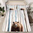 thumbnail image 2 of Erosebridal Wild Bear Bed Sheets Set King Size, Birch Tree Bedding Set, Animal Theme Bedroom Decor, 2 of 6