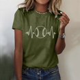 thumbnail image 4 of adviicd Chemises de Travail pour Femmes T-Shirts Graphiques Lettres Manches Courtes Été Décontracté Drôle Hauts AG,TTG, 4 of 5