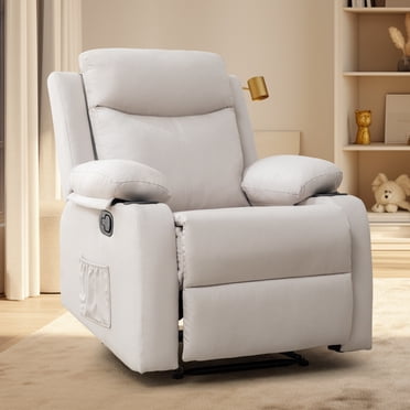 Korser Manual Small Recliner Chair for Small Spaces for Living Room,Beige