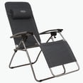 thumbnail image 1 of Kamp-Rite Chaise Zéro Gravité d'Extérieur Pliable et Inclinable avec Coussin, Gris, 1 of 4