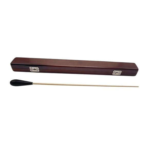 Milaget Wood Conductor Music Stick with Box for Orchestral Choral Directors Black Handle