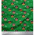 thumbnail image 1 of Soimoi Green Rayon Fabric Musical Notes,Dot & Goggles Fashion Fabric Prints By Yard 56 Inch Wide, 1 of 3