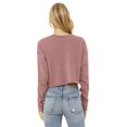 thumbnail image 2 of Bella Plus Canvas B53205273 Womens Cropped Crew Fleece, Mauve - Small, 2 of 2