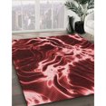 thumbnail image 3 of Ahgly Company Tapis d'Intérieur Lavable en Machine Carré Rouge Foncé, 3 Pieds Carré, 3 of 7