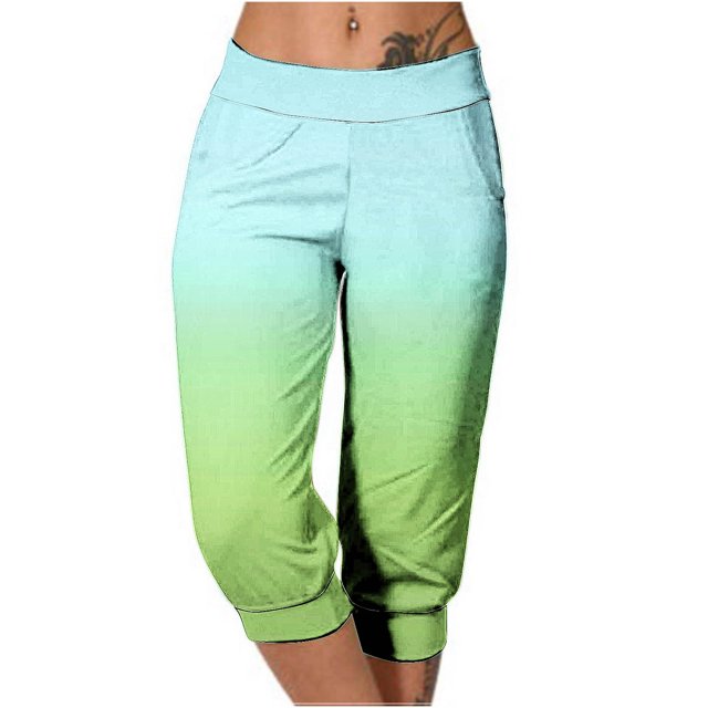 Yuyuzo Womens Capri Pants High Waisted Drawstring Sweatpants Running Gym Cropped Trousers with Pockets