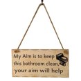 thumbnail image 1 of TIMIFIS Bathroom Decor Funny Bathroom Wall Decor Sign, Farmhouse Rustic Bathroom Decorations Wall Art Sign Wash Dry Fold Repeat Wall Decor Prints Laundry Room Decor Sign Fall Decorations For Home, 1 of 5