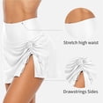 thumbnail image 4 of Women Swim Skirt Drawstrings Sides Swim Shorts Bathing Suit Skirted Swimsuit Bottom, 4 of 6