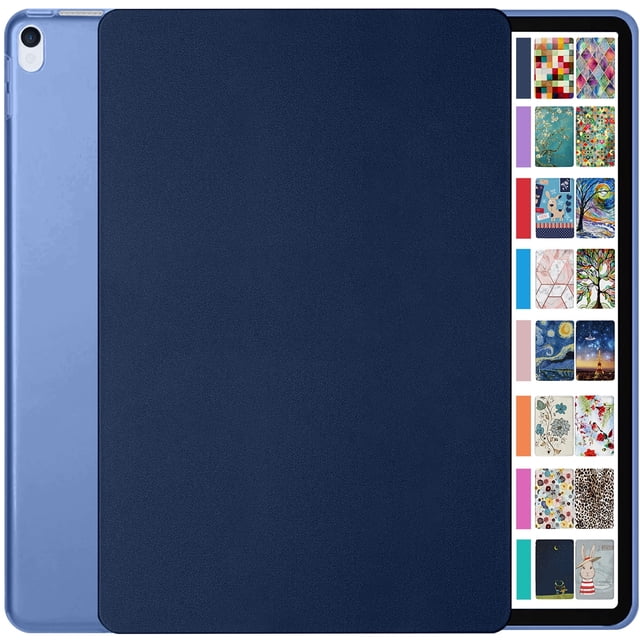 iPad Pro 12.9 2e Gén. 2017 Étui Rigide Arrière A1670 MQDC2LL/A MQDD2LL/A MQDA2LL/A A1671 MP6H2LL/A MP6J2LL/A MP6G2LL/A MPL02LL/A MPL12LL/A MPKY2LL/A A1821 MQEF2LL/A MQED2LL/A MQEK2LL/A - Bleu Marine