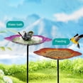 thumbnail image 2 of Visland Bird Bath with Metal Stake Simple Installation Weather-Resistant Adjustable Height Outdoor Bird Feeder Stand Decor, 2 of 8