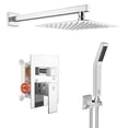 thumbnail image 4 of SR SUN RISE SRSH-F5043 Bathroom Luxury Rain Mixer Combo Set Wall Mounted Rainfall Shower Head System Polished Chrome (Contain Faucet Rough-in Valve Body and Trim), 4 of 5