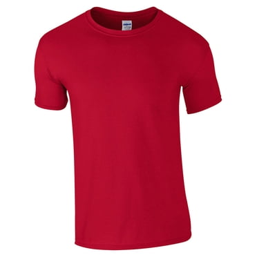 Gildan T-Shirt à Double Aiguille SoftStyle pour Hommes, Rouge, 3TG, Style, G640