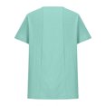 thumbnail image 4 of Timegard Plus Size Tops for Women Round Neck Short Sleeve Button Lightweight Blouse Casual Loose Tops, 4 of 5