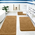 thumbnail image 4 of Dvkptbk area rug set Colors 3-Piece Memorys Foam Bathroom Rug Set Soft Non Slide Bath Mat Absorbent Bath Rug Perfects for Bathroom Laundry Room Mat Bathroom Mat Bathroom Accessories, 4 of 8