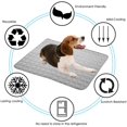 thumbnail image 4 of Dog Self Cooling Mat Pet Washable Summer Cooling Pads Cooling Blanket Hot Weather Sleeping Kennel Mat,Ice Silk Sleep Mat Pad Non-Toxic Breathable Sleep Bed Beach for Large Dogs Cats (Brown) XS, 4 of 7