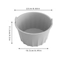 thumbnail image 3 of Doublures pour Mijoteuse, Accessoires Réutilisables pour Mijoteuse, Doublure en Silicone pour Mijoteuse Ronde Ou Ovale de 5 à 6 Pintes, Étanche, Sécuritaire pour les Aliments, Lavable au Lave-Vaisselle, Anti-Moustiques (6.5"D x 8.7"W x 4.5"H), 3 of 8
