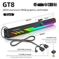thumbnail image 3 of GT8 Horizontal GPU Support 5V ARGB Bracket Support Computer Video Card Stand GPU Holder PC Case Cooling Kit WHITE 1Pc, 3 of 6