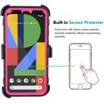 thumbnail image 3 of Mignova pour Google Pixel 4 5,7 Pouces (Version 2019), Étui Robuste Intégral à Double Couche Antichoc avec Béquille et Protecteur d'Écran Intégré pour Google Pixel 4 (Rose), 3 of 6