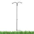 thumbnail image 3 of Ashman Premium Steel Ground Stake Shepherd's Hook 65 Inch Dual Sided, Black, 3 of 7
