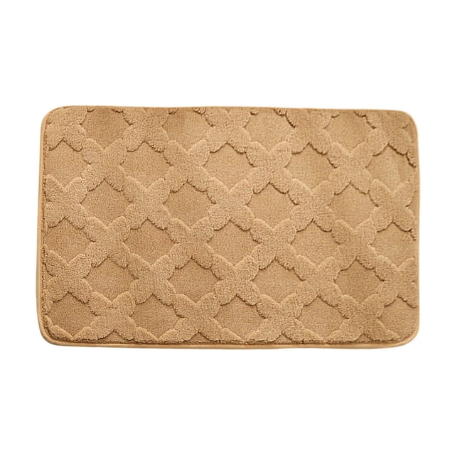Dvruxg Thickened Absorbent Bathroom Mat – Non-Slip Soft Velvet Floor Rug for Toilet, Restroom & Bedroom, Easy-Care Polyester Door Mat with Anti-Slip Backing