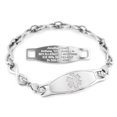 thumbnail image 1 of MedicEngraved Stainless Steel Custom Medical Alert Bracelet - 6mm Infinity Link, 1 of 7