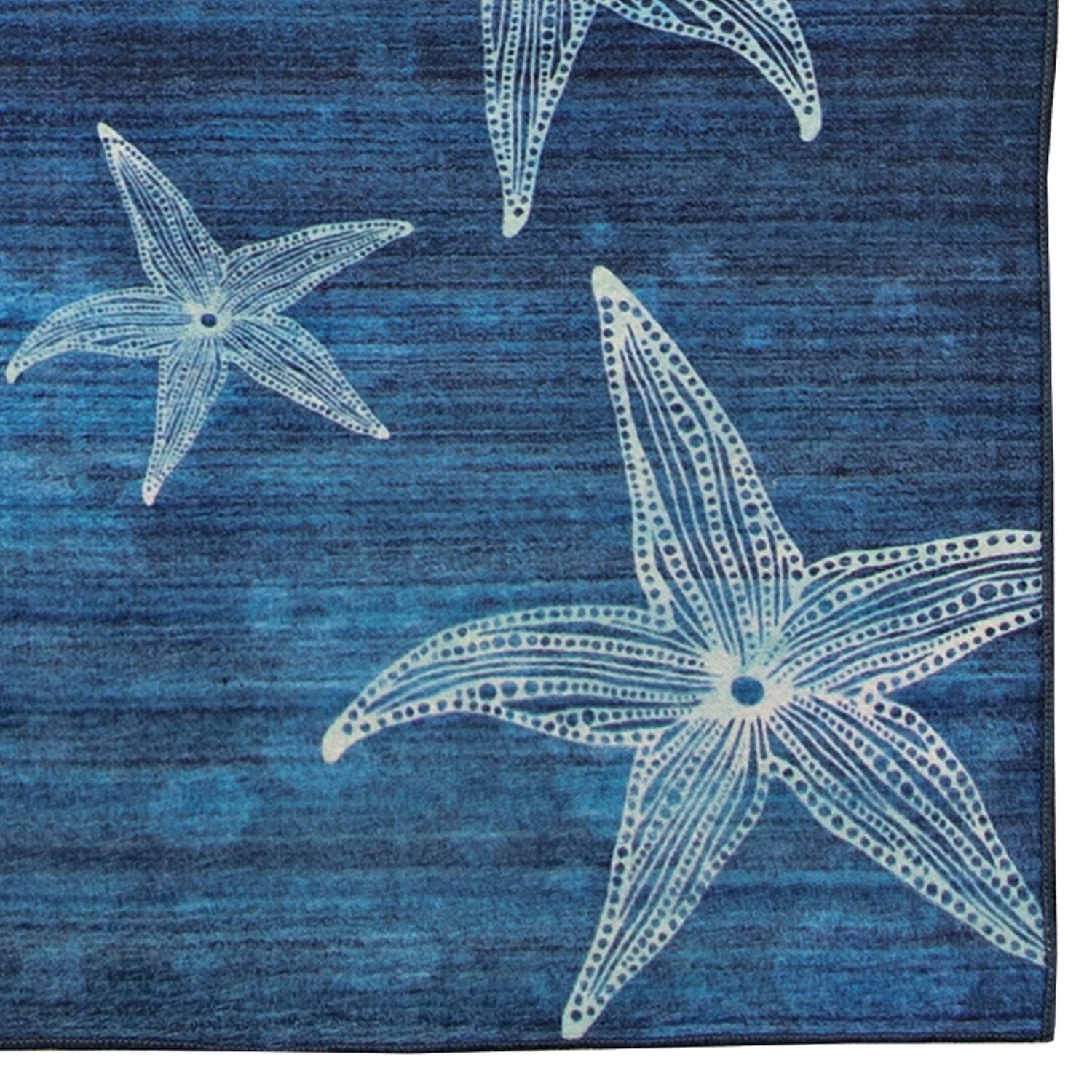 Tapis d'extérieur lavable Boca bleu 7 pi x 9 pi