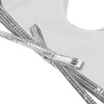 thumbnail image 4 of RUNQHUI Women's Shiny Metallic Keyhole Crop Top Halter Backless Rave Bandeau Vest Bra Clubwear Silver One Size, 4 of 6
