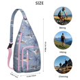 thumbnail image 3 of Vintage French Toile Sling Backpack&nbsp;– Rustic Farmhouse Print Crossbody Bag, Compact for Essentials, 3 of 4