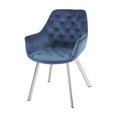 thumbnail image 4 of Topline Home Furnishings Dining Arm Chair, Velvet & Chrome Legs, 4 of 6