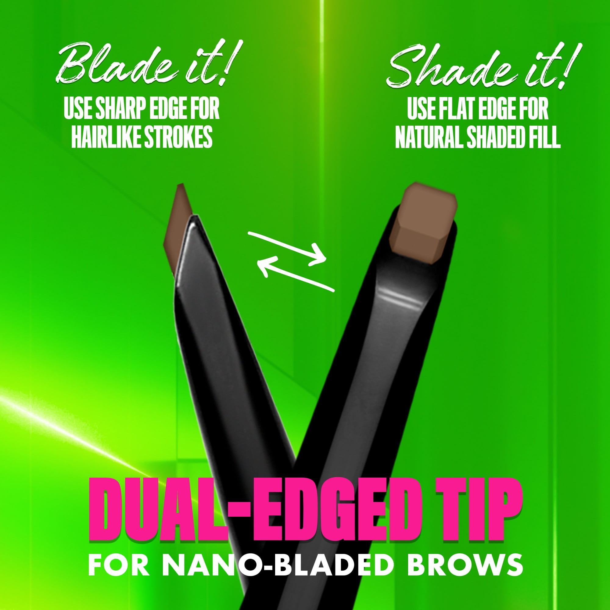 NYX Professional Makeup Crayon à sourcils double côtés Blade & Shade