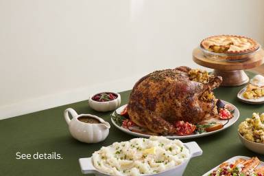 Thanksgiving feast, last year's prices*