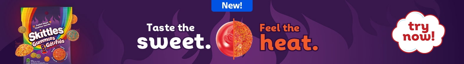 New! Taste the sweet. Feel the heat. Try now!