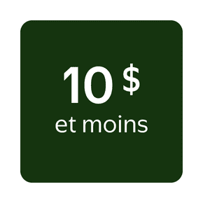 10 $ et moins