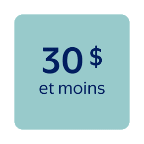 30 $ et moins
