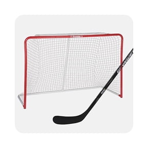 Shop hockey net and stick