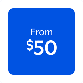 Shop items starting at $50