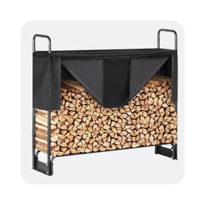 Support à bois de chauffage avec housse