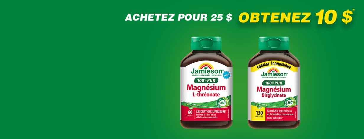 10 $* à l’achat de 25 $