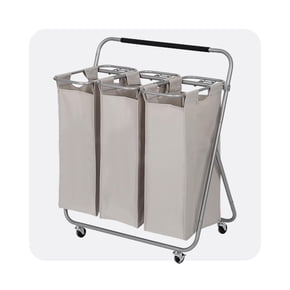Shop laundry sorter with three bins
