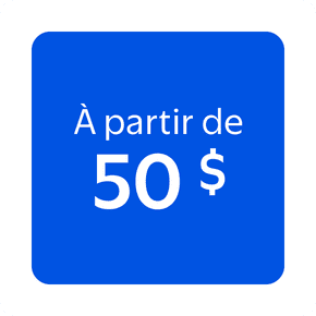 Magasinez à partir de 50 dollars