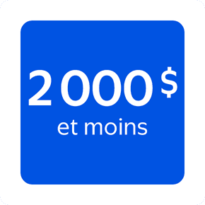 1 500 $ et moins