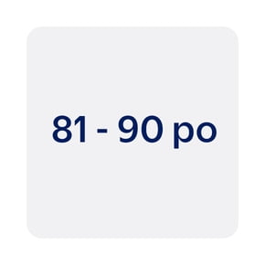 81 po à 90 po