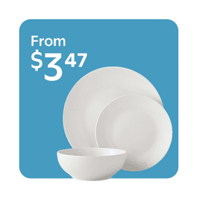 Tableware starting at $3.47