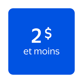 Articles à 2 $ et moins
