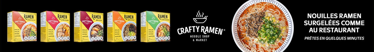Nouilles ramen surgelées comme au restaurant prêtes en quelques minutes.