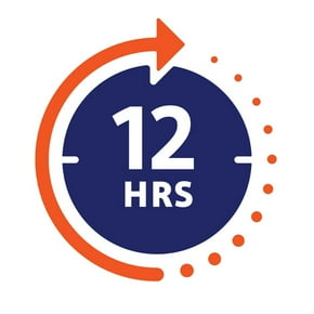 12hrs between treatments*