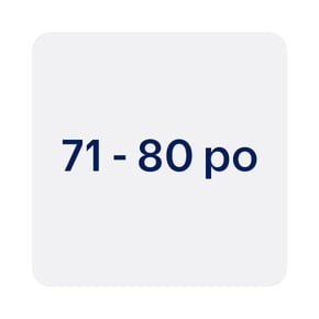 71 po à 80 po