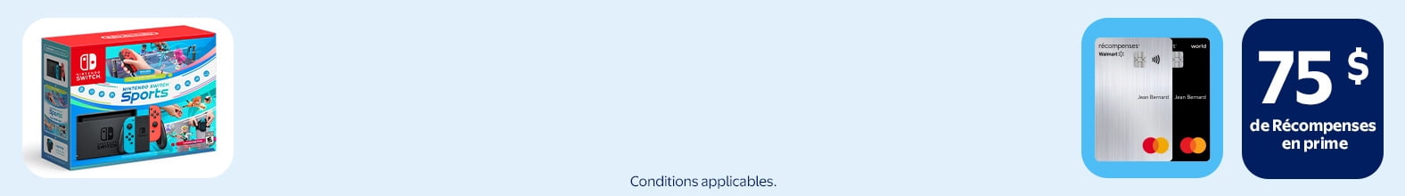 75 $ de récompenses en prime Conditions applicables